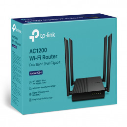 TP-Link Archer C64 langaton reititin Gigabitti Ethernet Kaksitaajuus (2,4 GHz 5 GHz) Musta