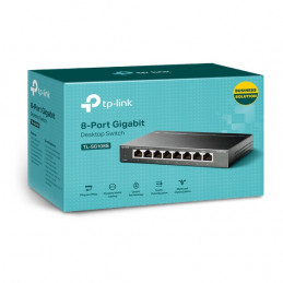 TP-Link TL-SG108S(UN) verkkokytkin Hallitsematon Gigabit Ethernet (10 100 1000) Työpöytä Musta