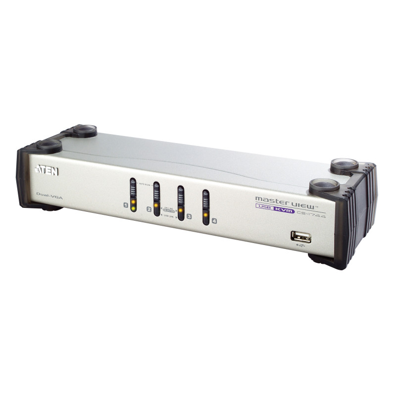 ATEN CS1744 KVM-kytkin Valkoinen