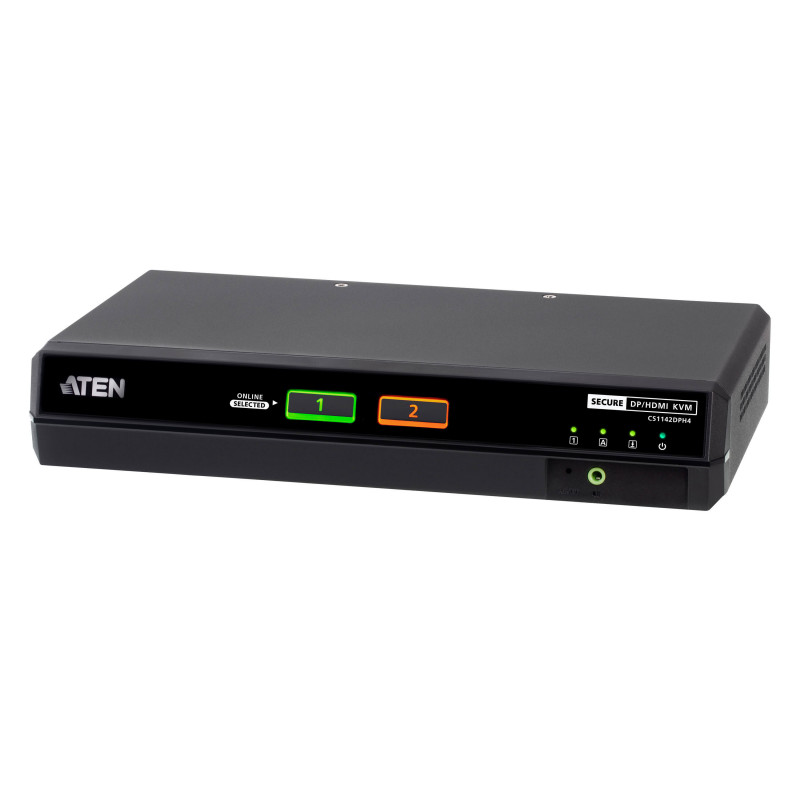 ATEN CS1142DPH4-AT-G KVM-kytkin Musta