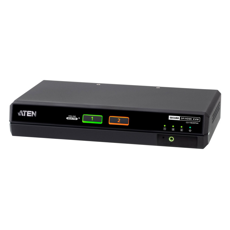 ATEN CS1182DPH4-AT-G KVM-kytkin Musta