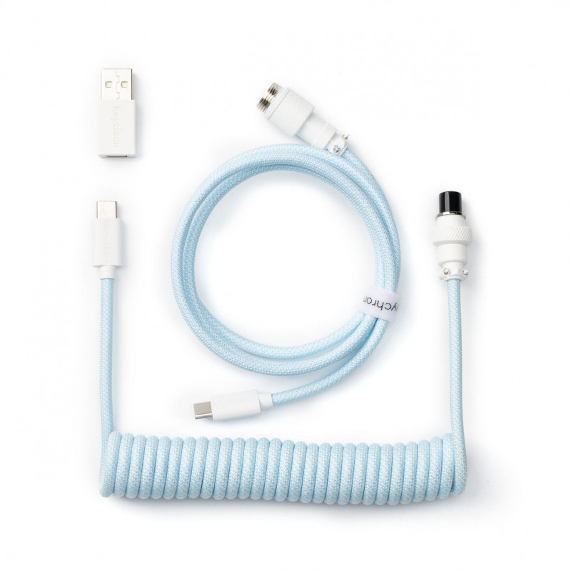 Keychron Coiled Aviator Cable 8K Vaaleansininen 176 m