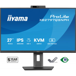 iiyama ProLite XB2797QSNPH-B1 tietokoneen litteä näyttö 68,6 cm (27") 2560 x 1440 pikseliä Quad HD LED Musta
