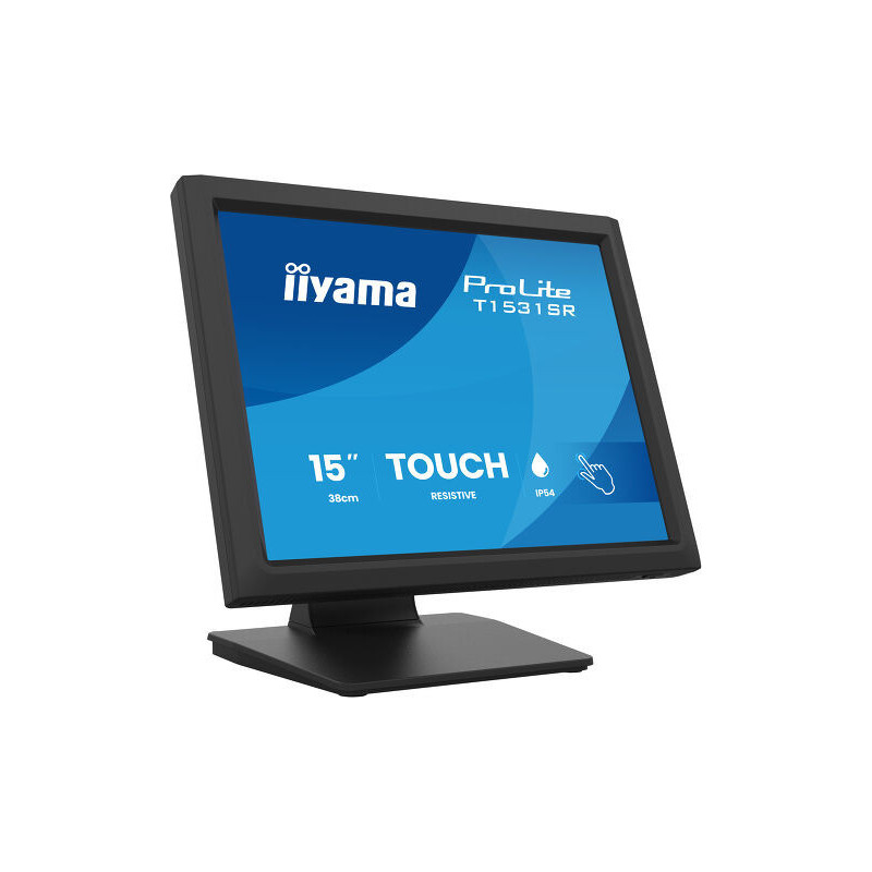 iiyama ProLite T1531SR-B2S tietokoneen litteä näyttö 38,1 cm (15") 1024 x 768 pikseliä XGA Kosketusnäyttö Pöydän pinta Musta