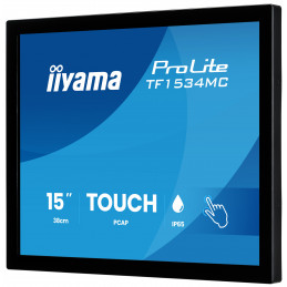 iiyama ProLite TF1534MC-B8X tietokoneen litteä näyttö 38,1 cm (15") 1024 x 768 pikseliä XGA LED Kosketusnäyttö Musta