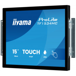 iiyama ProLite TF1534MC-B8X tietokoneen litteä näyttö 38,1 cm (15") 1024 x 768 pikseliä XGA LED Kosketusnäyttö Musta