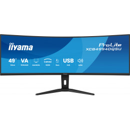 iiyama ProLite XCB4994DQSU-B1 tietokoneen litteä näyttö 124,5 cm (49") 5120 x 1440 pikseliä Dual QHD LCD Musta