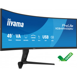 iiyama ProLite XCB4994DQSU-B1 tietokoneen litteä näyttö 124,5 cm (49") 5120 x 1440 pikseliä Dual QHD LCD Musta
