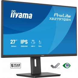 iiyama ProLite XB2797QSN-B1 tietokoneen litteä näyttö 68,6 cm (27") 2560 x 1440 pikseliä Quad HD LCD Musta