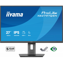 iiyama ProLite XB2797QSN-B1 tietokoneen litteä näyttö 68,6 cm (27") 2560 x 1440 pikseliä Quad HD LCD Musta