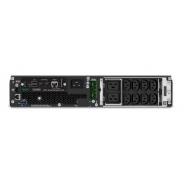 APC SRT2200RMXLI-NC UPS-virtalähde Taajuuden kaksoismuunnos (verkossa) 2,2 kVA 1980 W 12 AC-pistorasia(a)