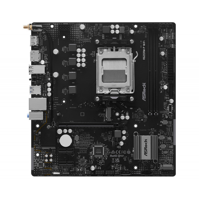 Asrock A620AM-P WIFI AMD A620A Pistoke AM5 mikro ATX