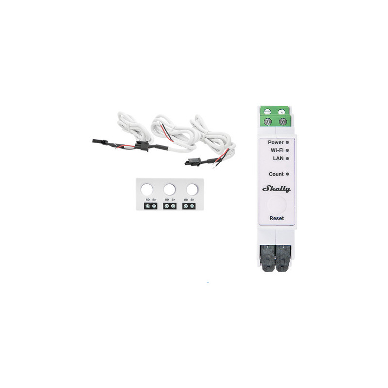 Shelly Pro 3EM-3CT63 energiankulutusmittari AC