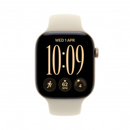 Apple Watch Series 12 OLED 42 mm Digitaalinen 374 x 446 pikseliä Kosketusnäyttö Kulta Wi-Fi GPS (satelliitti)