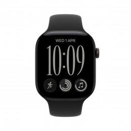 Apple Watch Series 12 OLED 42 mm Digitaalinen 374 x 446 pikseliä Kosketusnäyttö Musta Wi-Fi GPS (satelliitti)