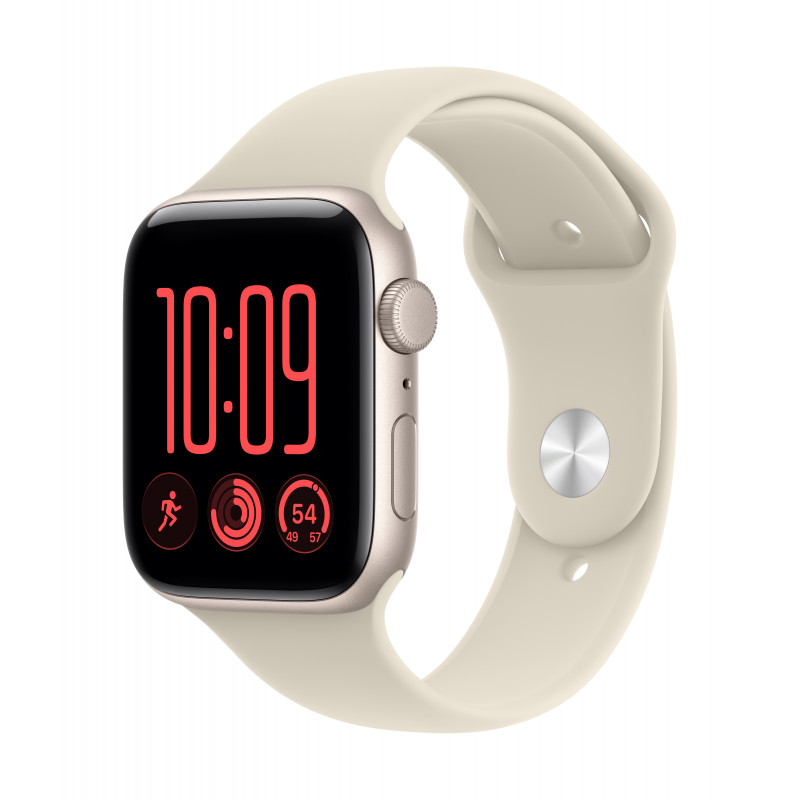 Apple Watch SE (3nd generation) OLED 44 mm Digitaalinen 368 x 448 pikseliä Kosketusnäyttö Beige Wi-Fi GPS (satelliitti)