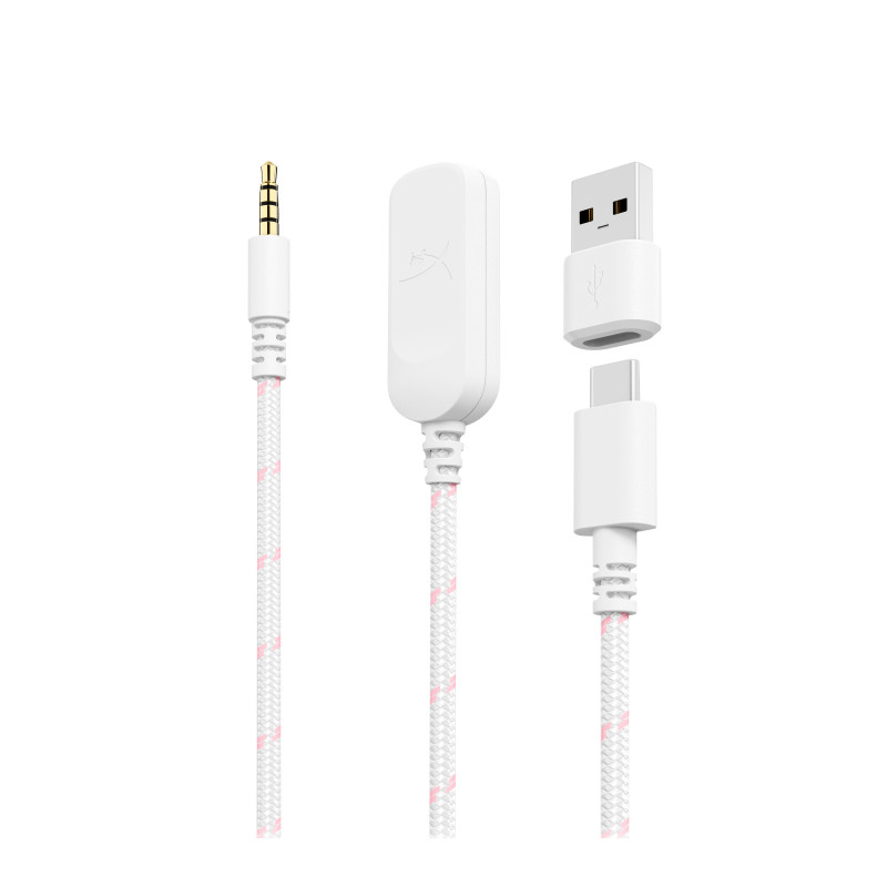 HyperX Cloud III -pelikuulokkeet (valkoinen vaaleanpunainen)