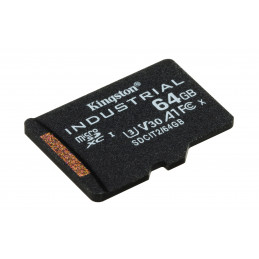 Kingston Technology 64GB microSDXC Industrial C10 A1 pSLC -kortti + SD-sovitin