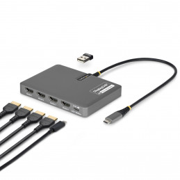 StarTech.com QUAD-USB-HDMI-ADAPT kannettavien tietokoneiden telakka ja porttitoistin Langallinen USB 3.2 Gen 1 (3.1 Gen 1)
