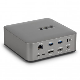 StarTech.com 215UE-TB5USB4DOCK kannettavien tietokoneiden telakka ja porttitoistin Langallinen Thunderbolt 5 Harmaa