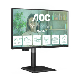 AOC 24P4CV tietokoneen litteä näyttö 60,5 cm (23.8") 1920 x 1080 pikseliä Full HD LED Musta