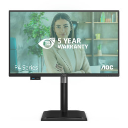 AOC 24P4CV tietokoneen litteä näyttö 60,5 cm (23.8") 1920 x 1080 pikseliä Full HD LED Musta