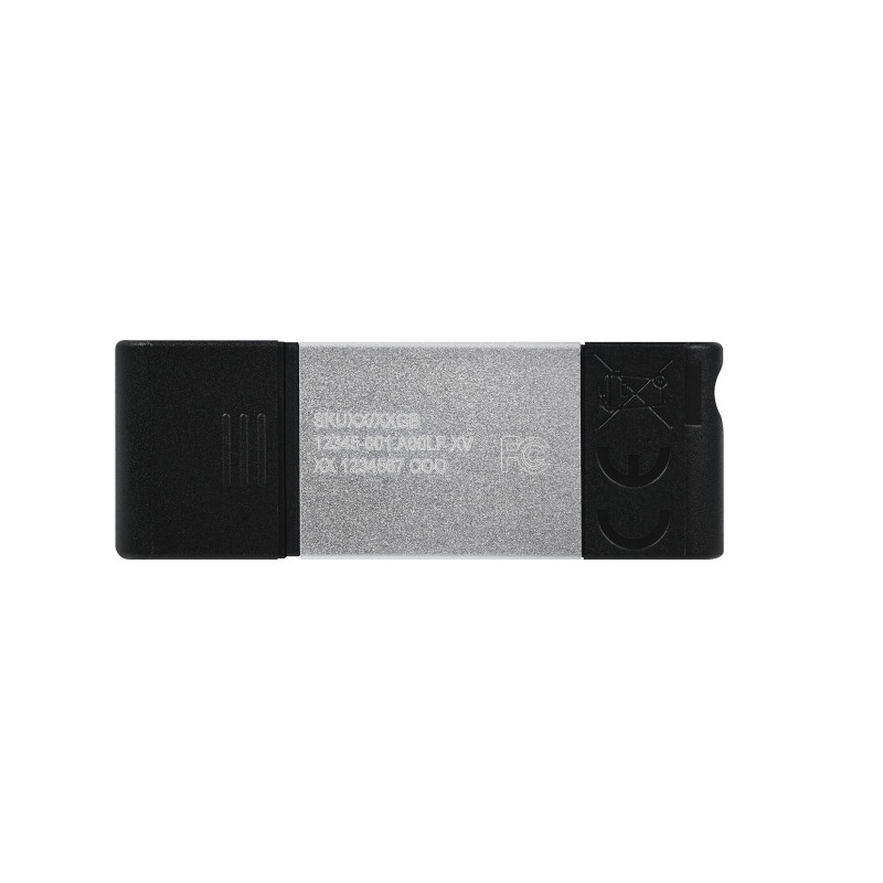 Kingston Technology DataTraveler 80 USB-muisti 64 GB USB Type-C 3.2 Gen 1 (3.1 Gen 1) Musta, Hopea