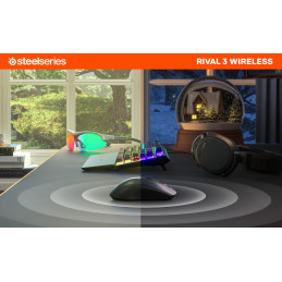 Steelseries Rival 3 Wireless hiiri Oikeakätinen Langaton RF + Bluetooth Optinen 18000 DPI