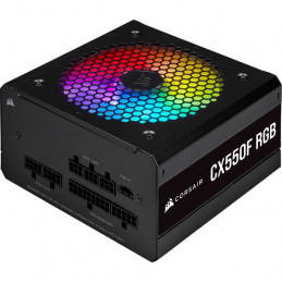Corsair CX550F RGB virtalähdeyksikkö 550 W 24-pin ATX Musta