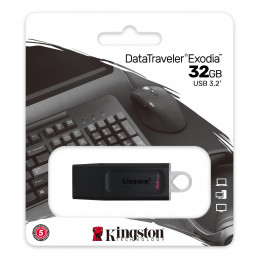 Kingston Technology DataTraveler Exodia USB-muisti 32 GB USB A-tyyppi 3.2 Gen 1 (3.1 Gen 1) Musta