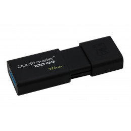 Kingston Technology DataTraveler 100 G3 USB-muisti 16 GB USB A-tyyppi 3.2 Gen 1 (3.1 Gen 1) Musta