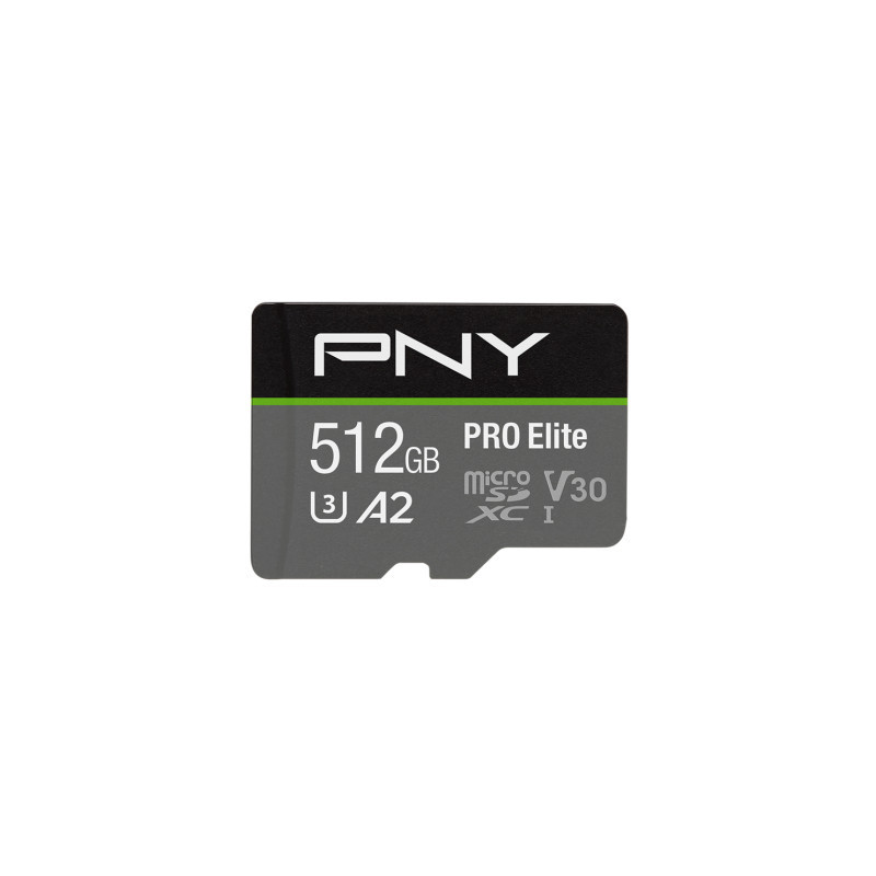PNY PRO Elite microSDXC 512GB flash-muisti Luokka 10