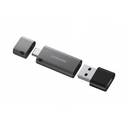 Samsung MUF-64DB USB-muisti 64 GB USB Type-A   USB Type-C 3.2 Gen 1 (3.1 Gen 1) Musta, Hopea