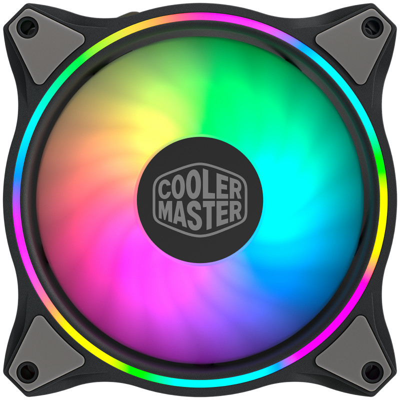 Cooler Master MasterFan MF120 Halo 3in1 Tietokonekotelo Tuuletin 12 cm Musta, Harmaa