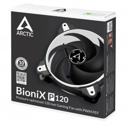 ARCTIC BioniX P120 Tietokonekotelo Jäähdytin 12 cm Musta, Valkoinen