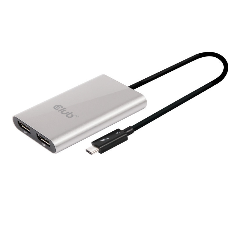 CLUB3D Thunderbolt™ 3 to Displayport™ 1.2 Dual Monitor 4K 60Hz