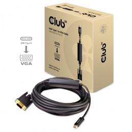 CLUB3D cac-1512 usb C VGA Musta