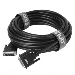 CLUB3D DVI-D DUAL LINK (24+1) CABLE BI DIRECTIONAL M M 10m 32.8 ft 28AWG Musta