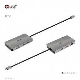 CLUB3D CSV-1593 keskitin USB 3.2 Gen 1 (3.1 Gen 1) Type-C 16200 Mbit s Metallinen