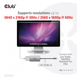 CLUB3D CAC-1510-A videokaapeli-adapteri USB Type-C DVI