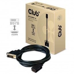 CLUB3D DVI to HDMI 1.4 Cable M F 2m 6.56ft Bidirectional