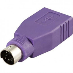 Deltaco USB-81 cable gender changer PS 2 Purppura