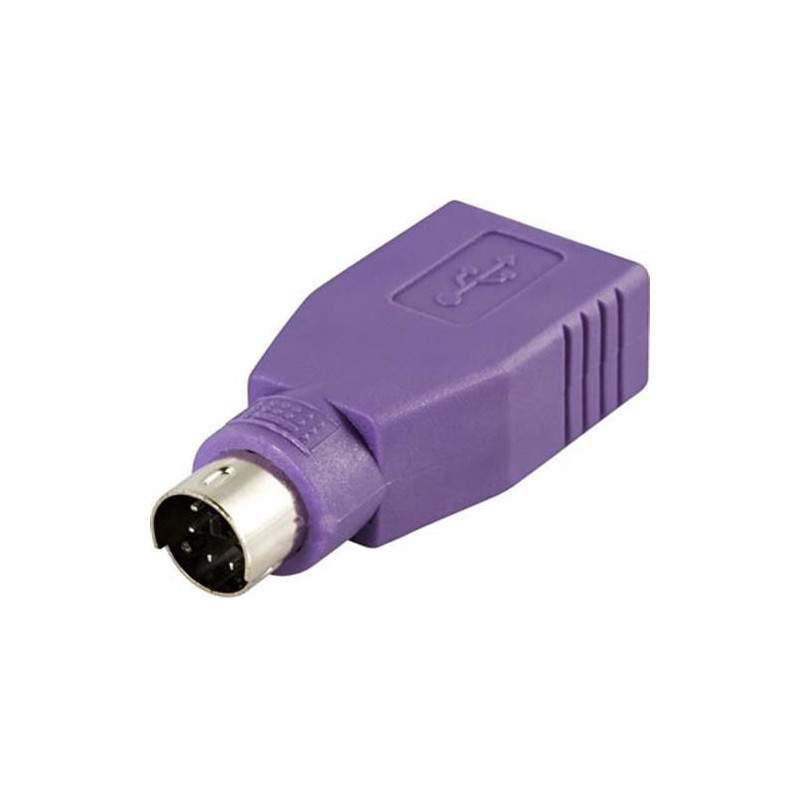 Deltaco USB-81 cable gender changer PS 2 Purppura