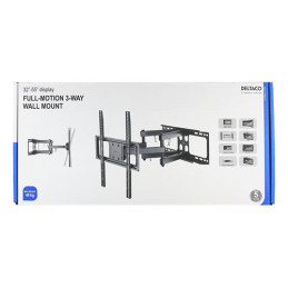 Deltaco ARM-1202 TV-kiinnike 139,7 cm (55") Musta