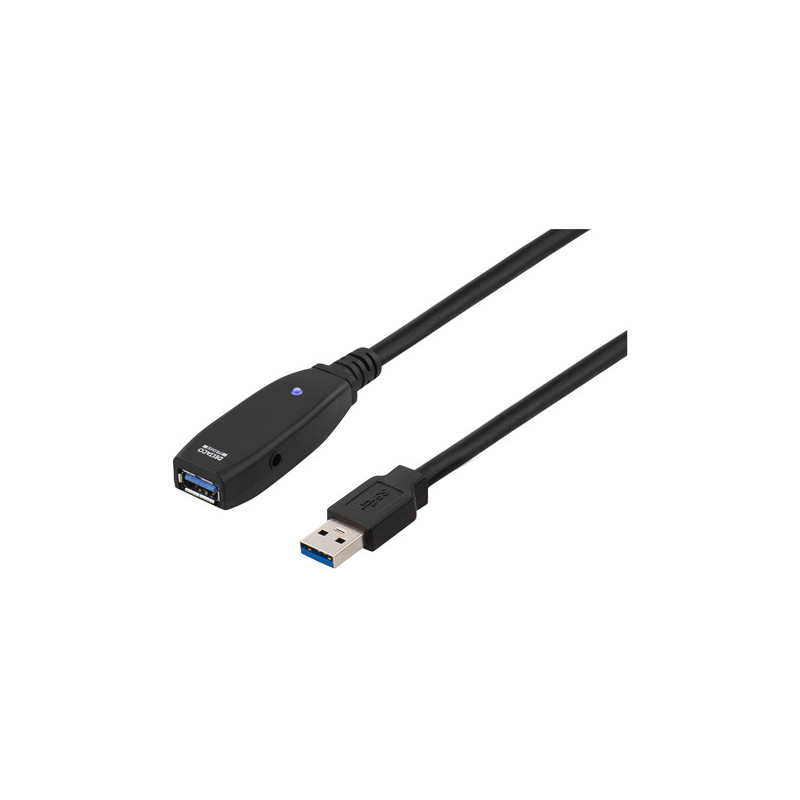Deltaco USB3-1000 USB-kaapeli 2 m USB 3.2 Gen 1 (3.1 Gen 1) USB A Musta