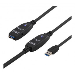 Deltaco USB3-1006 USB-kaapeli 10 m USB 3.2 Gen 1 (3.1 Gen 1) Mini-USB B USB A Musta