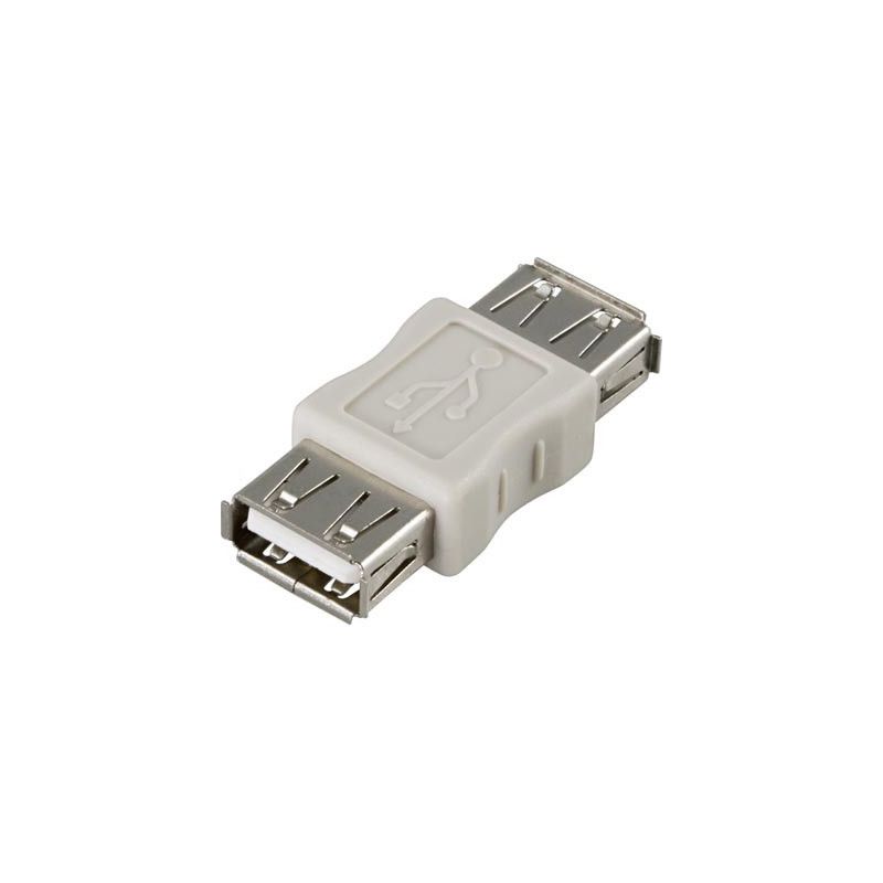 Deltaco USB-61 cable gender changer 1x USB A Valkoinen