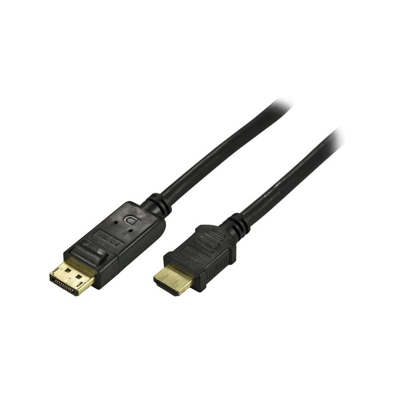 Deltaco DP-3030-K videokaapeli-adapteri 3 m DisplayPort HDMI Musta