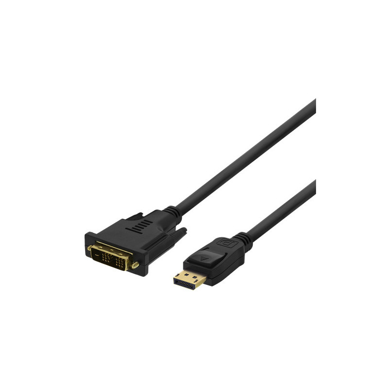 Deltaco DP-2022 videokaapeli-adapteri 2 m DisplayPort DVI-D Musta