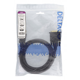 Deltaco DP-2022 videokaapeli-adapteri 2 m DisplayPort DVI-D Musta